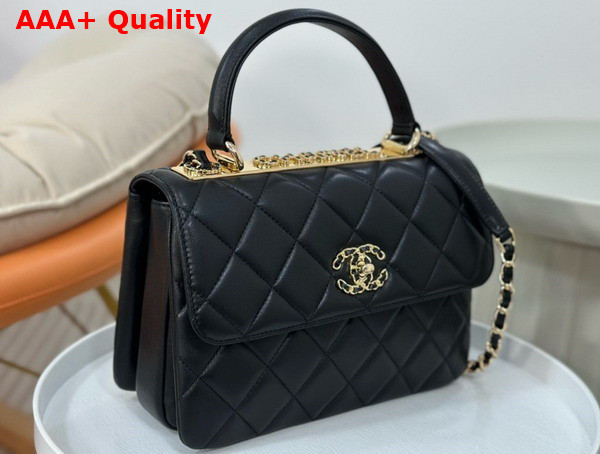 Chanel Trendy CC Flap Bag in Black Lambskin Replica