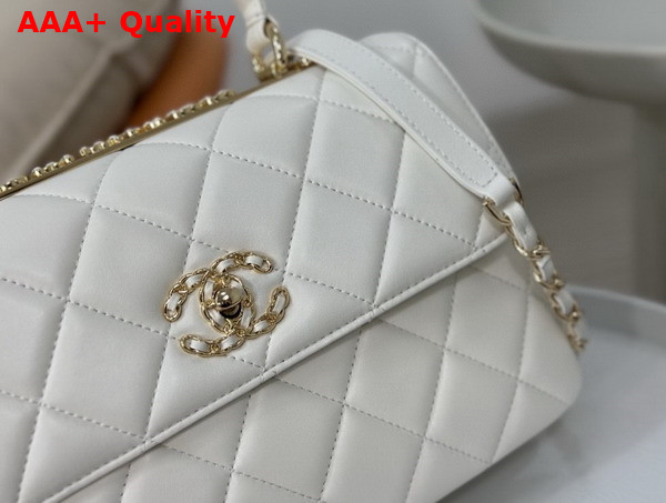 Chanel Trendy CC Flap Bag in White Lambskin Replica