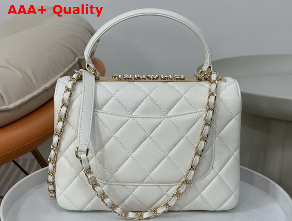 Chanel Trendy CC Flap Bag in White Lambskin Replica