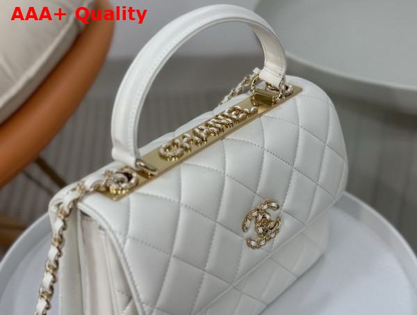 Chanel Trendy CC Flap Bag in White Lambskin Replica