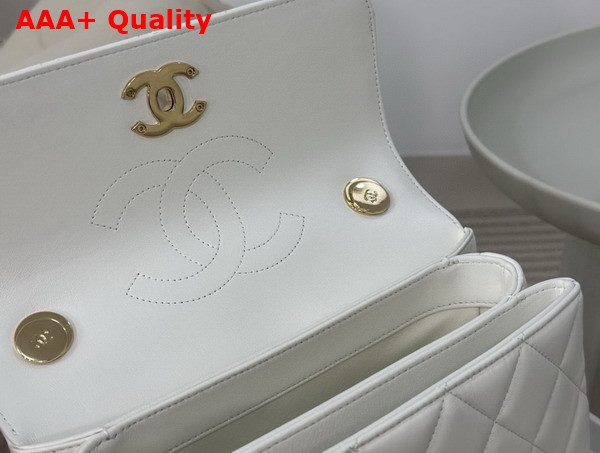 Chanel Trendy CC Flap Bag in White Lambskin Replica