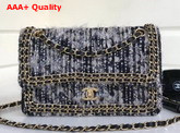 Chanel Tweed Flap Bag Black Replica