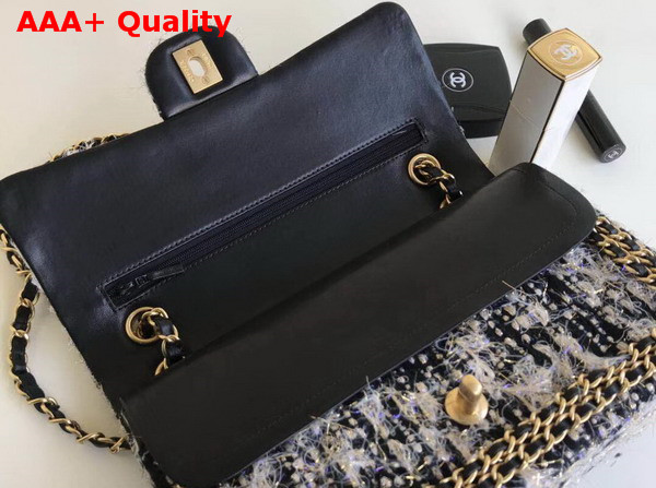 Chanel Tweed Flap Bag Black Replica