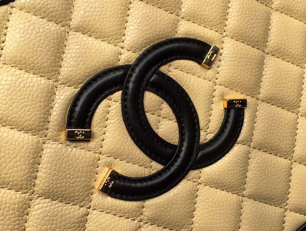 Chanel Vanity Case Grained Lambskin Beige for Sale