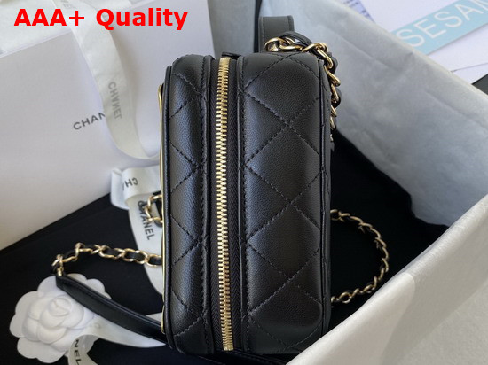 Chanel Vanity Case Lambskin Gold Metal Black Ref AS2900 Replica