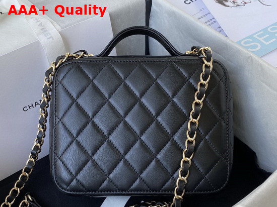 Chanel Vanity Case Lambskin Gold Metal Black Ref AS2900 Replica