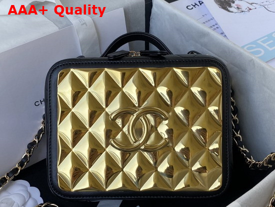 Chanel Vanity Case Lambskin Gold Metal Black Ref AS2900 Replica