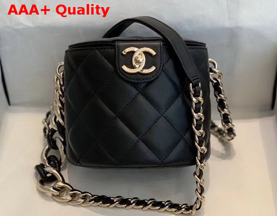 Chanel Vanity Case Lambskin Resin and Gold Tone Metal Black AS1355 Replica