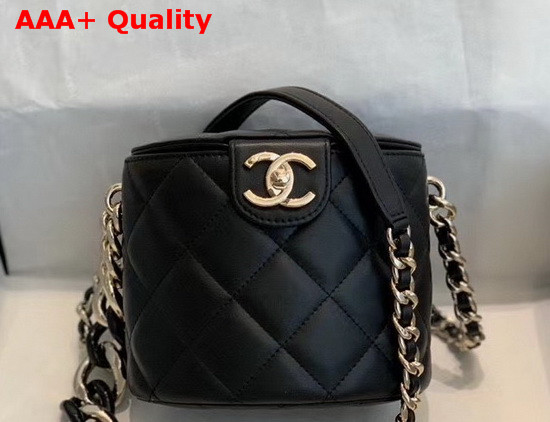 Chanel Vanity Case Lambskin Resin and Gold Tone Metal Black AS1355 Replica