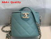 Chanel Vanity Case Lambskin Resin and Gold Tone Metal Light Blue AS1355 Replica