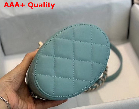 Chanel Vanity Case Lambskin Resin and Gold Tone Metal Light Blue AS1355 Replica