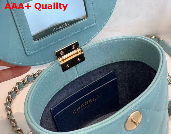 Chanel Vanity Case Lambskin Resin and Gold Tone Metal Light Blue AS1355 Replica