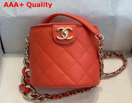 Chanel Vanity Case Lambskin Resin and Gold Tone Metal Red AS1355 Replica