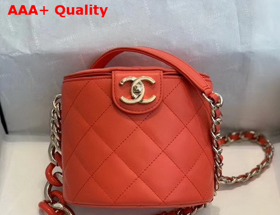 Chanel Vanity Case Lambskin Resin and Gold Tone Metal Red AS1355 Replica