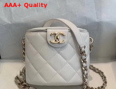 Chanel Vanity Case Lambskin Resin and Gold Tone Metal White AS1355 Replica