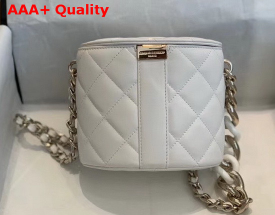 Chanel Vanity Case Lambskin Resin and Gold Tone Metal White AS1355 Replica