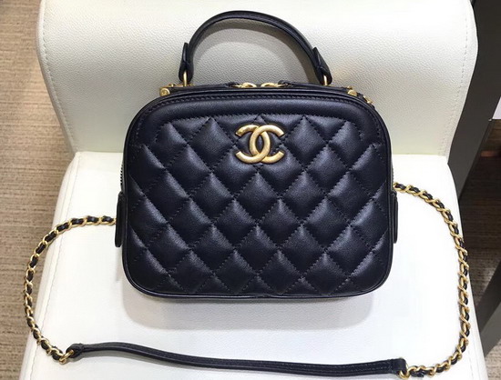 Chanel Vanity Case in Black Calfskin A57905