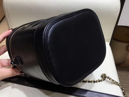 Chanel Vanity Case in Black Lambskin AS0323