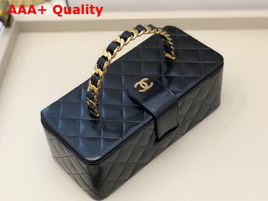 Chanel Vanity Case in Black Patent Leather Replica