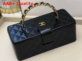 Chanel Vanity Case in Black Patent Leather Replica