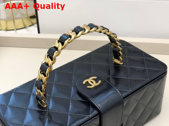 Chanel Vanity Case in Black Patent Leather Replica