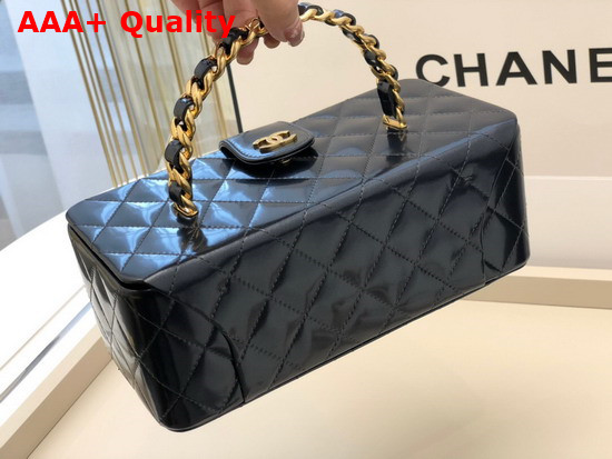 Chanel Vanity Case in Black Patent Leather Replica