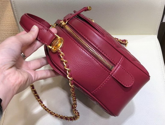 Chanel Vanity Case in Burgundy Calfskin A57905