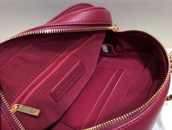 Chanel Vanity Case in Burgundy Calfskin A57905