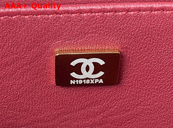 Chanel Vanity Case in Burgundy Calfskin Gold Tone Metal AS3345 Replica