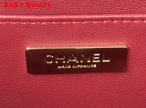 Chanel Vanity Case in Burgundy Calfskin Gold Tone Metal AS3345 Replica