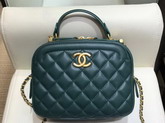 Chanel Vanity Case in Green Calfskin A57905