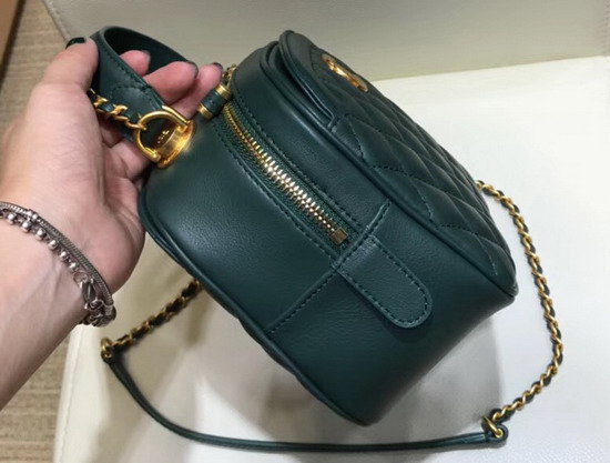 Chanel Vanity Case in Green Calfskin A57905