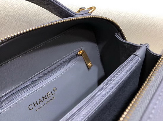 Chanel Vanity Case in Grey Grained Calfskin