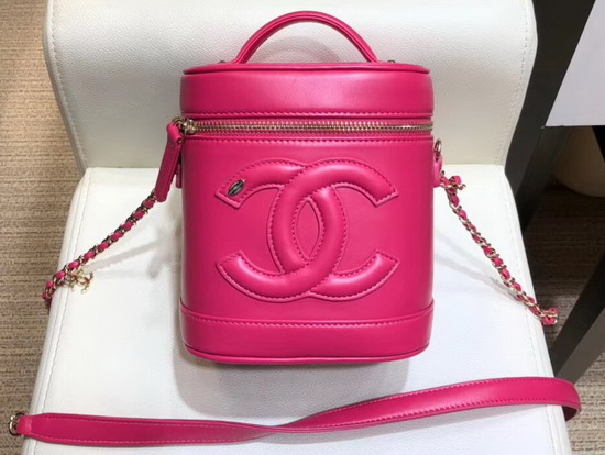 Chanel Vanity Case in Rose Lambskin AS0323