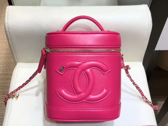 Chanel Vanity Case in Rose Lambskin AS0323