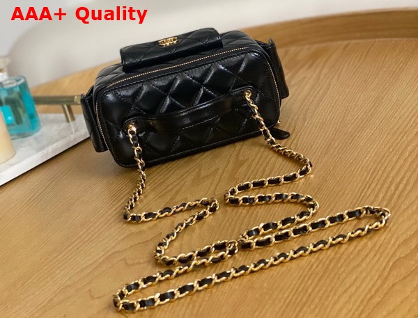 Chanel Vanity with Chain Lambskin Black Ref AP3017 Replica