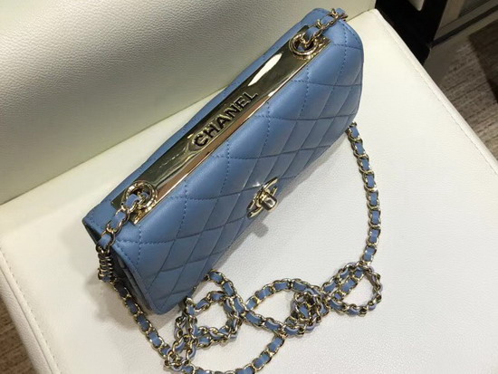 Chanel WOC Baby Blue Quilted Lambskin