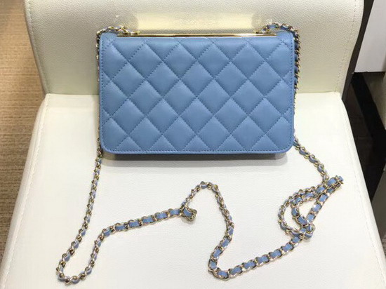 Chanel WOC Baby Blue Quilted Lambskin