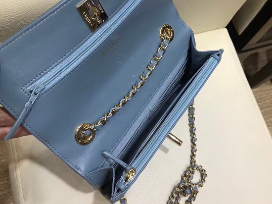 Chanel WOC Baby Blue Quilted Lambskin