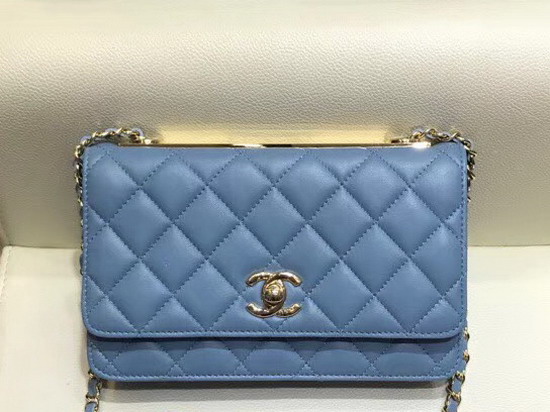 Chanel WOC Baby Blue Quilted Lambskin