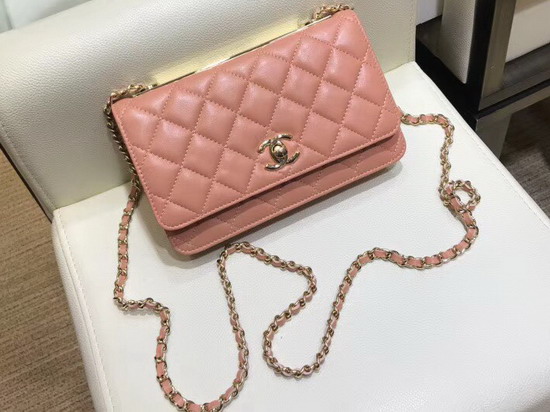 Chanel WOC Dusty Pink Quilted Lambskin