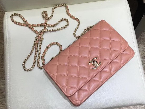 Chanel WOC Dusty Pink Quilted Lambskin