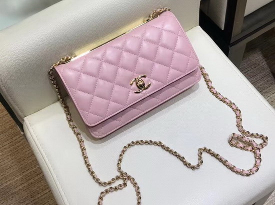 Chanel WOC Pink Quilted Lambskin