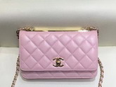 Chanel WOC Pink Quilted Lambskin