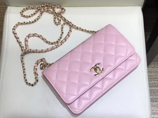 Chanel WOC Pink Quilted Lambskin