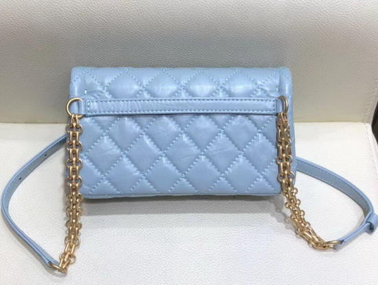 Chanel Waist Bag Light Blue Aged Calfskin and Gold Tone Metal A57791