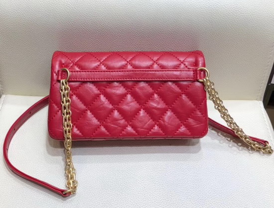 Chanel Waist Bag Red Aged Calfskin and Gold Tone Metal A57791