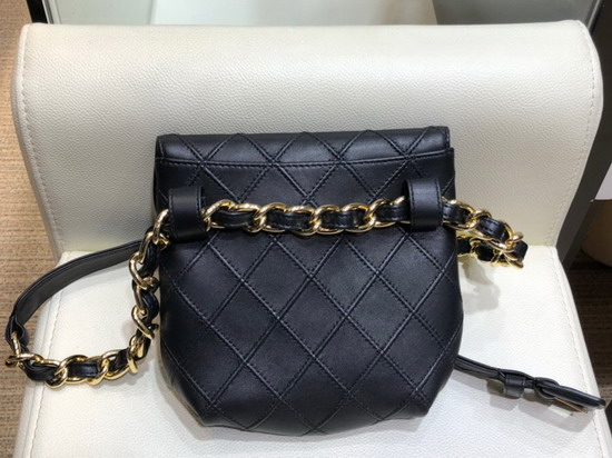 Chanel Waist Bag in Black Lambskin