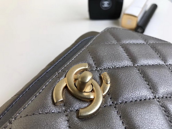 Chanel Waist Bag in Champagne Lambskin For Sale