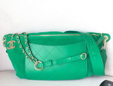 Chanel Waist Bag in Green Suede and Calfskin